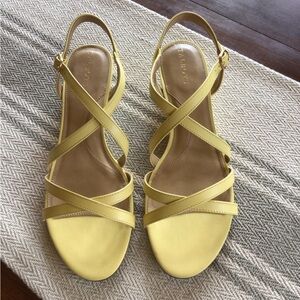 Yellow Talbots strappy new sandals
